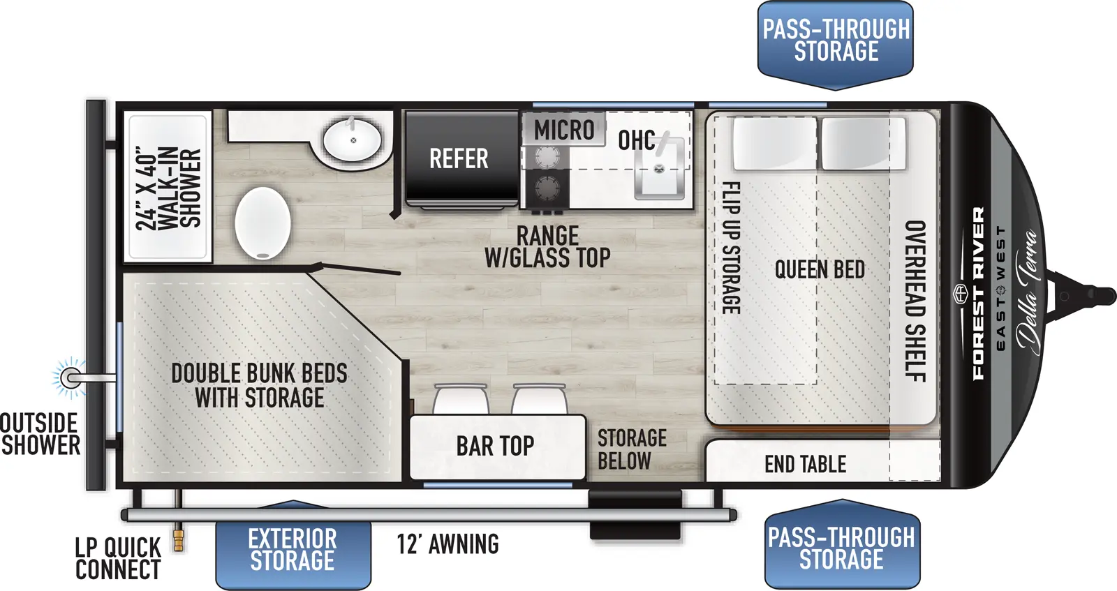 Della Terra 170BHXLE Floorplan